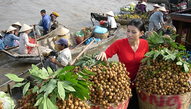 marché flottant de Cai Rang
