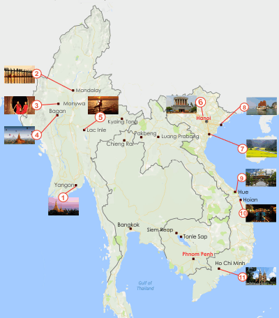 Circuit Birmanie Vietnam 21 jours